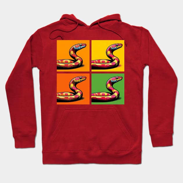 Pop Art Corn Snake - Exotic Snake Hoodie by PawPopArt